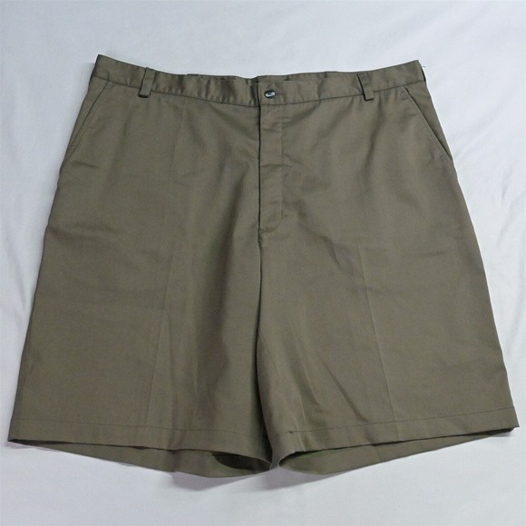 Nike 40 x 11" Brown Olive Green Flat Front Classic Golf Shorts‎ - Picture 1 of 7